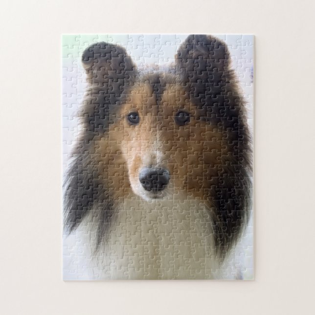 Shetland Sheepdog Photo Jigsee Quebra-cabeça (Vertical)