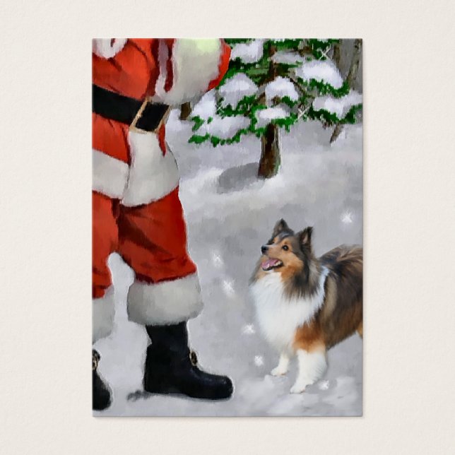 Shetland Sheepdog Sheltie presentes de Natal (Frente)