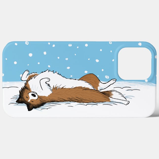 Shetland Sheepdog Snow Dog - Feliz Shelly Winter (Verso (horizontal))
