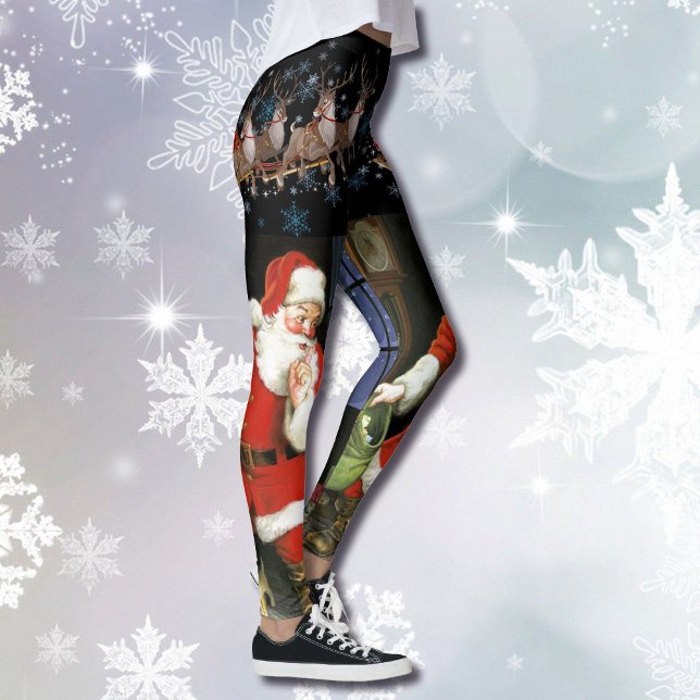 Shh Papai Noel Está Vindo Para Leggings Urbanas (Criador carregado)