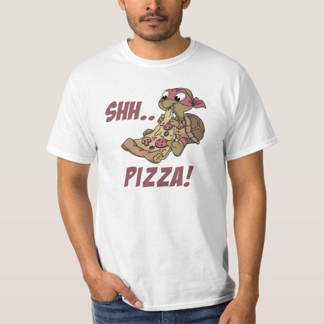 Shh Pizza! Design de Camiseta de Camiseiros Animai (Frente)
