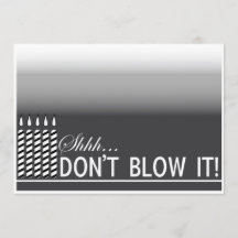 Shh preto do convite de aniversário | da surpresa