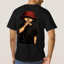Shhh Camiseta com Estampa nas Costas Streetwear