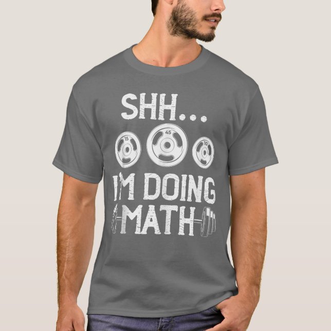 Shhh Estou Fazendo Matemática Camiseta Divertida d (Frente)