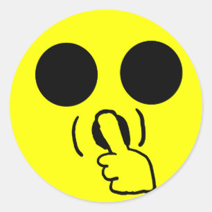 Shhh etiqueta da cara