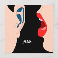 Shhh... Sussurro de Convite de festas surpreso na