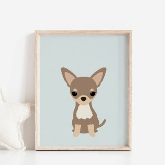 Shhuahua Puppy Nursery & Kids Room Decor Poster
