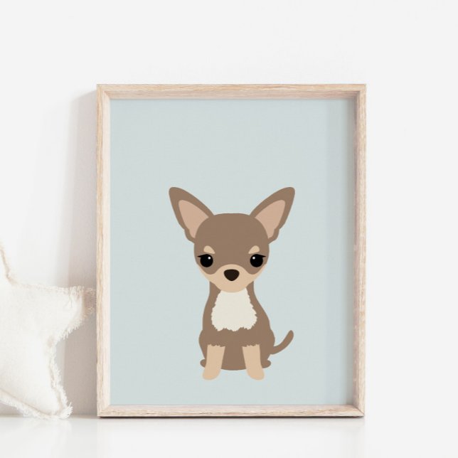 Shhuahua Puppy Nursery & Kids Room Decor Poster (Criador carregado)