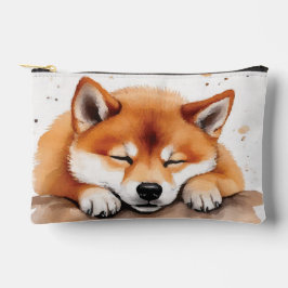 shiba ficando com sono, bolsa adesiva