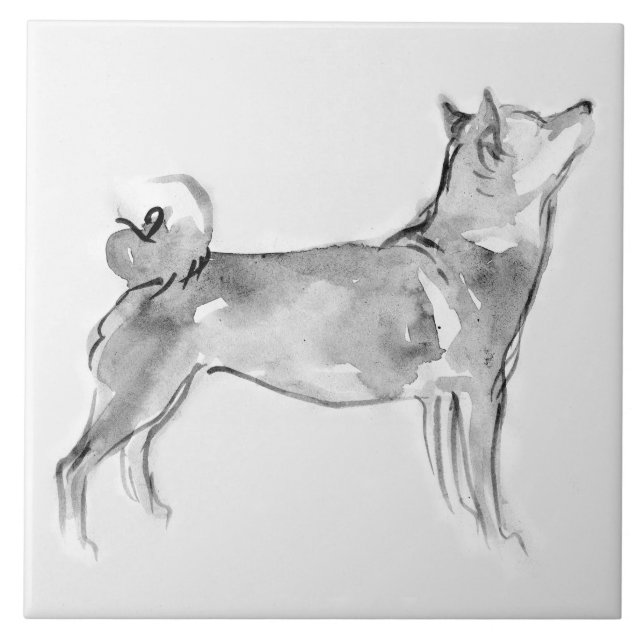 Shiba Inu - Ano Original de Pintura Cão Aniversári (Frente)