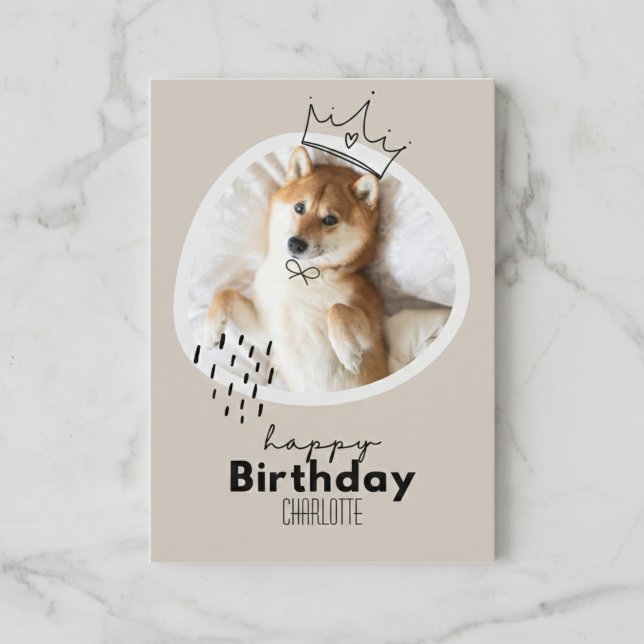 Shiba Inu - Cartão de Aniversário Inspirado (Simple, stylish, and perfect for Shiba fans.)