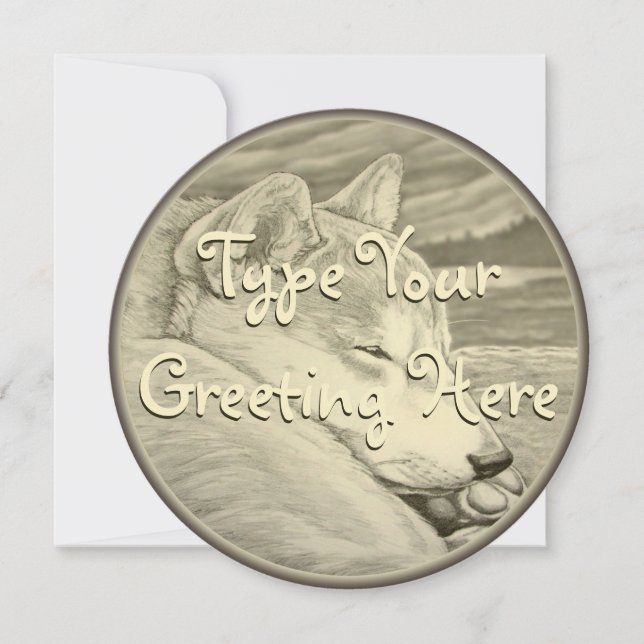 Shiba Inu - Convites - Cartões Shiba Inu Personali (Frente)