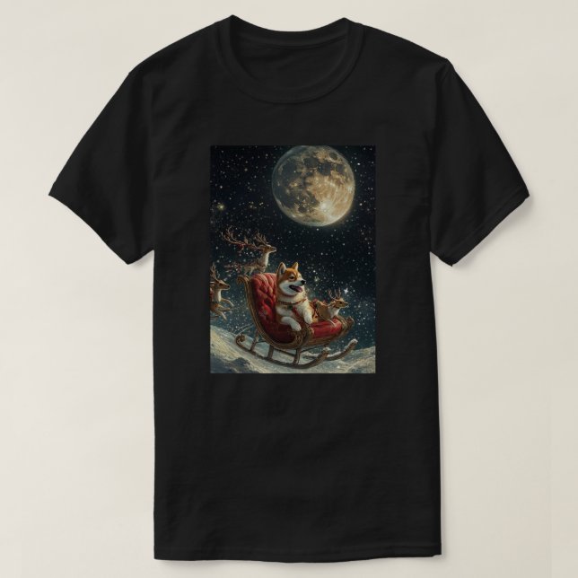 Shiba Inu Doge, camiseta de Natal (Frente do Design)