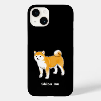 Shiba Inu Em Pé Com Uma Arte De Pixel Com Sorriso 
