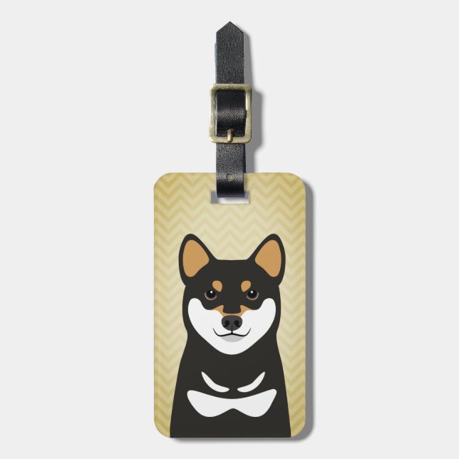Shiba Inu - Etiqueta de Bagagem (Frente Vertical)
