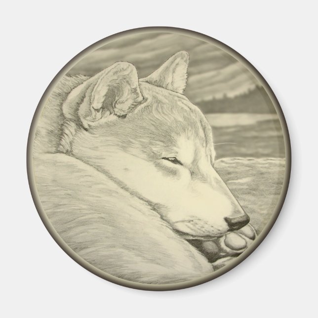 Shiba Inu Imã de geladeira Shiba Inu Dog Magnet Gi (Frente)