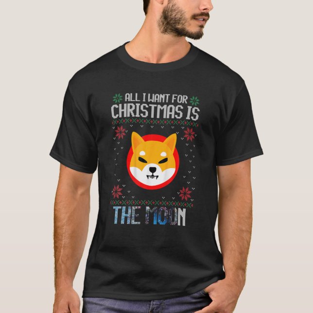 Shiba Inu Pullover Feio de Natal Com Shiba Inu C (Frente)