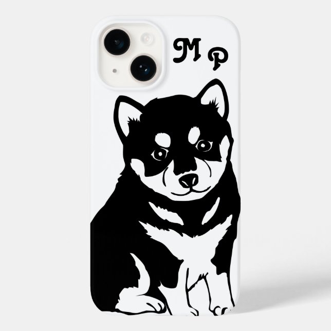 Shiba Inu Puppy Art Monograma (Verso)