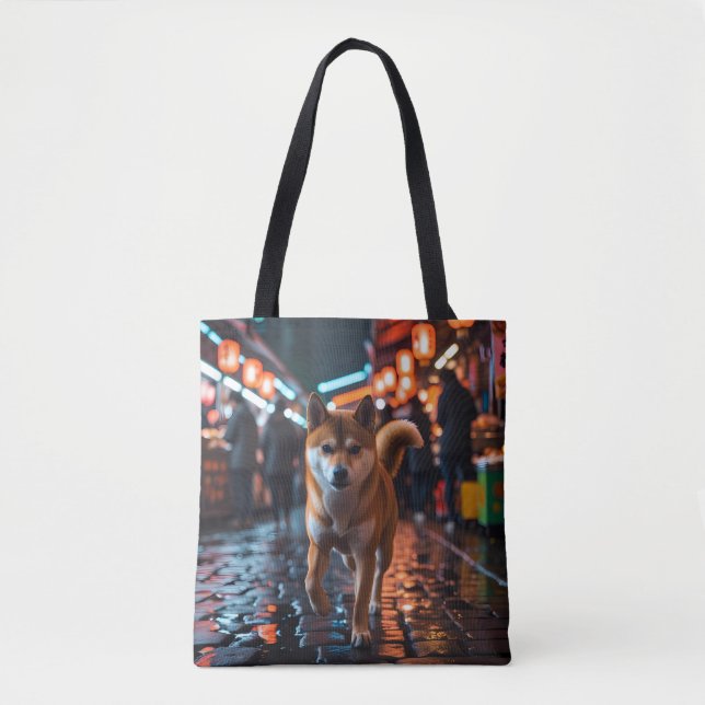 Shiba Inu Tote Bag Elegante (Frente)