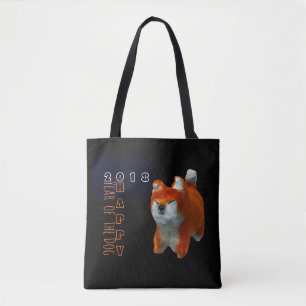 Shiba Puppy 3D Digital Art Dog Custom Year Bolsa B