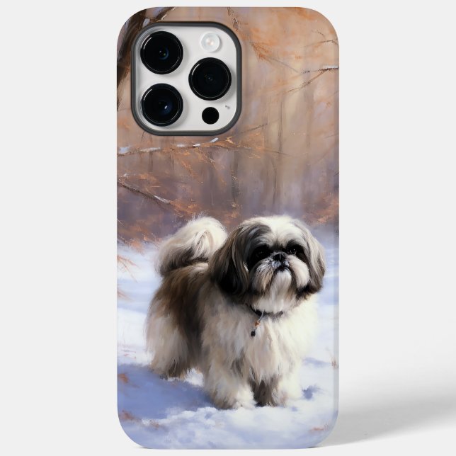Shih Tzu Deixe-O Neve Natal (Verso)
