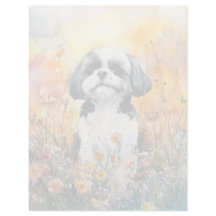 Shih Tzu - Folha de Papel de 8,5" x 11"