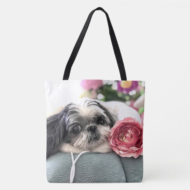 Shih Tzu Girl Large Tote Bag (Frente)