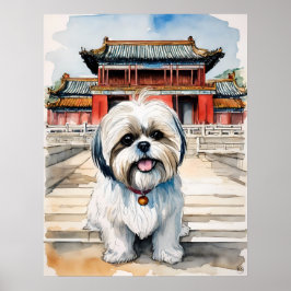 Shih Tzu - Impressão de Arte Canina