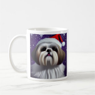 Shih Tzu, Papais noeis, caneca de café de Natal