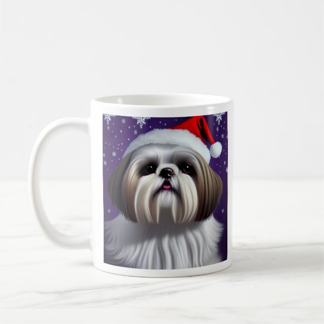 Shih Tzu, Papais noeis, caneca de café de Natal (Esquerda)