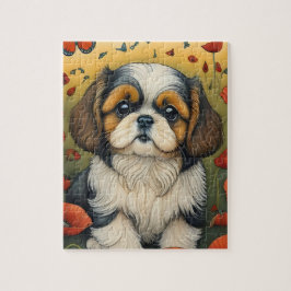 Shihtzu crayon art quebra-cabeça