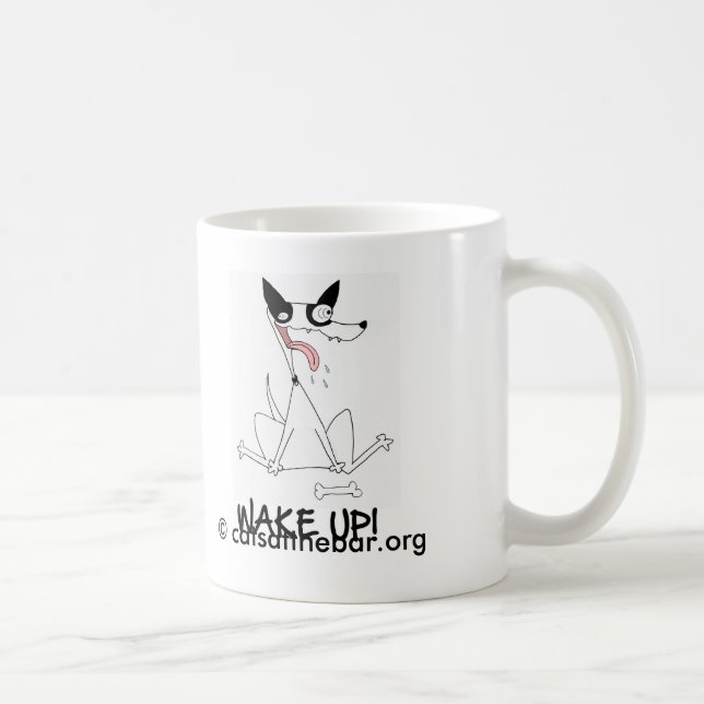"Shilo o Gato-Cão" acorda a caneca (Direita)