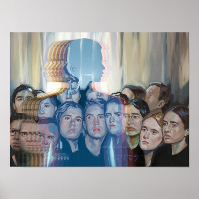 Shimmer Silhouette Poster Impressão Wall Art (Frente)