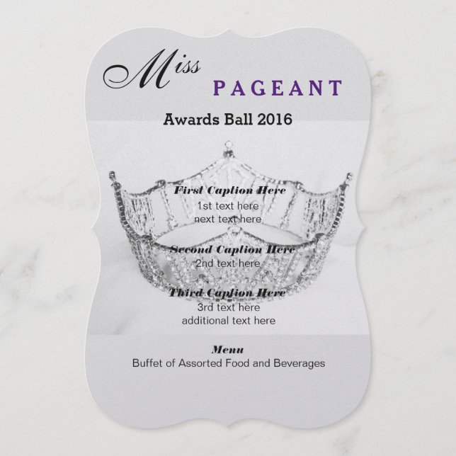 Shimmer Silver Crown Prêmio Ball Placa do Programa (Frente)