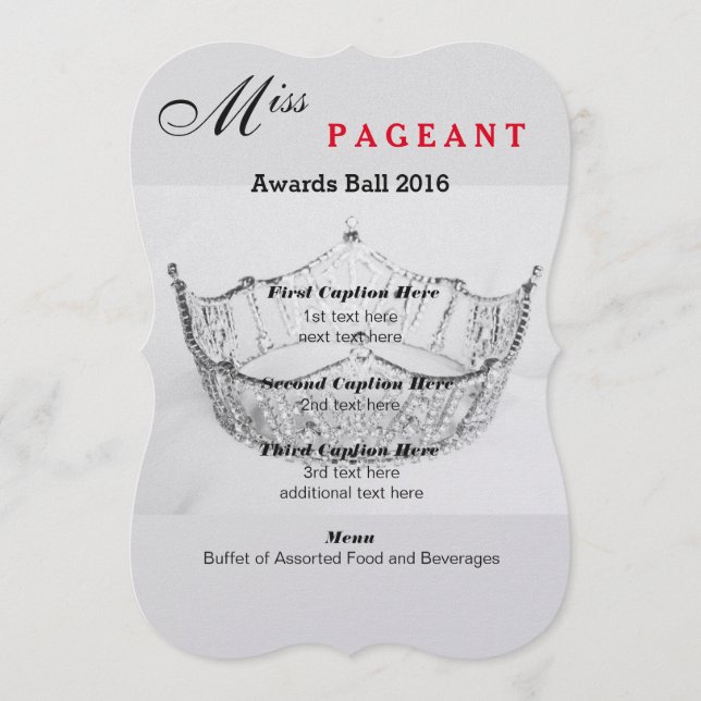 Shimmer Silver Crown Prêmio Ball Placa do Programa (Frente)