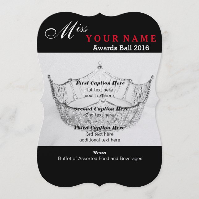 Shimmer Silver Crown Prêmio Ball Placa do Programa (Frente)