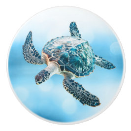 Shimmering Turquoise Sea Turtle | Coastal