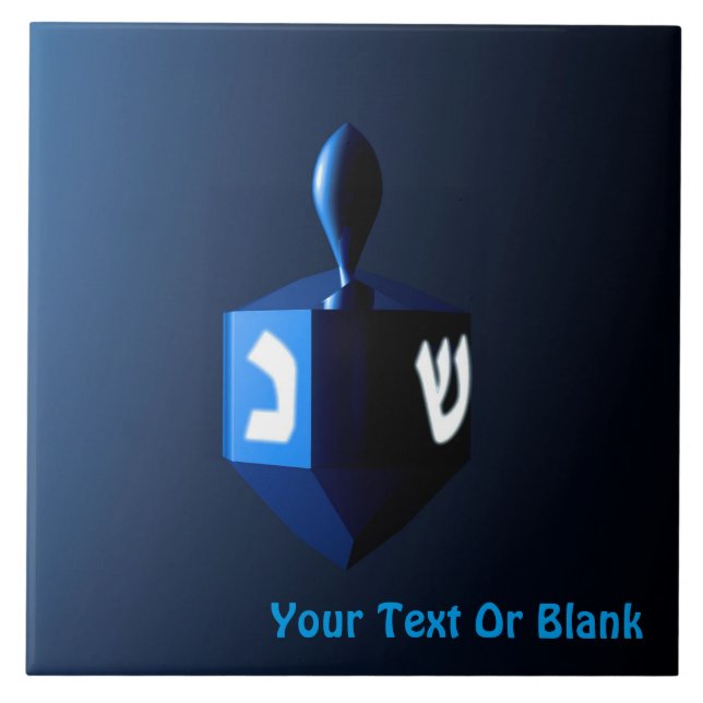 Shiny Blue Dreidel (Frente)