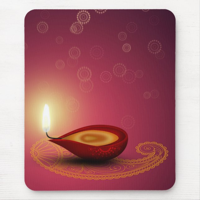 Shiny Happy Diwali Diya - Mousepad (Frente)