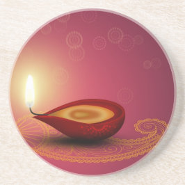 Shiny Happy Diwali Diya - Porta copos Sandstone
