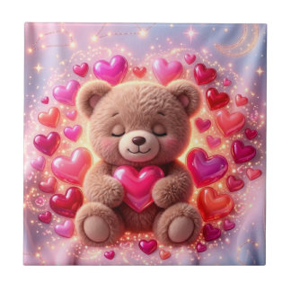 Shiny Teddy Love Tile 💖Ceramic Tile