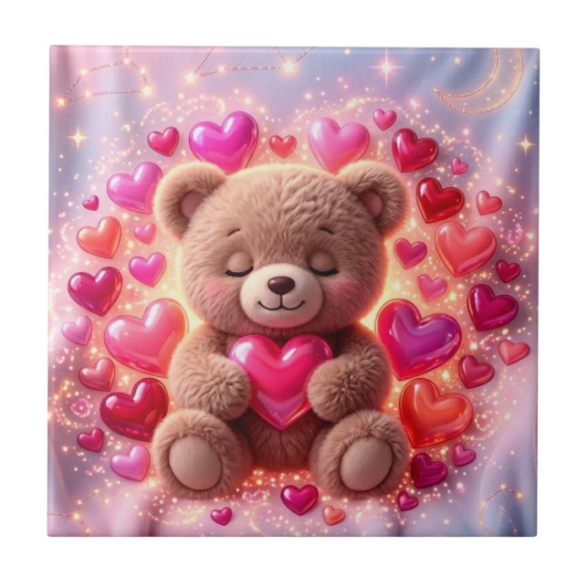 Shiny Teddy Love Tile 💖Ceramic Tile (Frente)