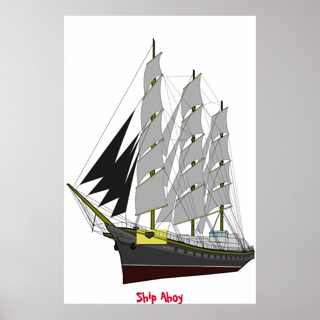 Ship Ahoy Poster (Frente)