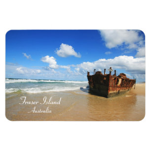 Shipwreck da ilha de Fraser, Austrália, ímã