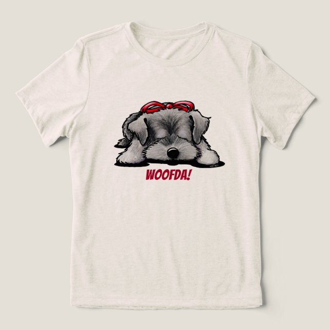 Shirt Schnauzer Woofda Tri-Blend (Design frontal)