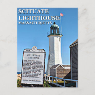 Shituate Lighthouse, cartão postal de Massachusett
