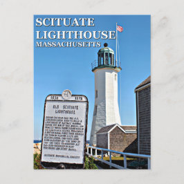 Shituate Lighthouse, cartão postal de Massachusett