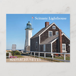Shituate Lighthouse, cartão postal de Massachusett