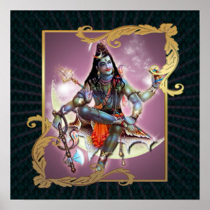 Shiva - musgo do vintage - poster