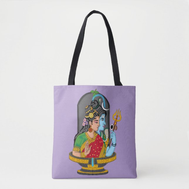Shiva Parvati Tote Bag – Divine Couple of Harmony  (Frente)